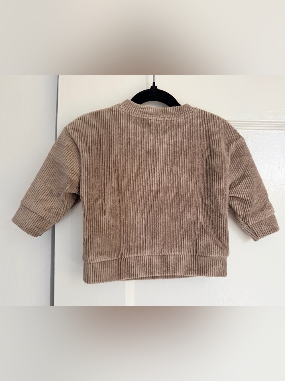 Carter's Brown Ribbed 1/4 Buttoned Pullover - Picture 2 of 4